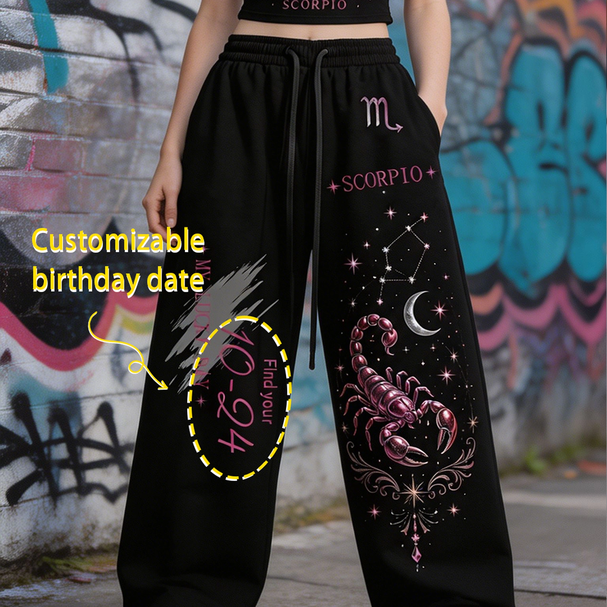 Scorpio Cosmic Series Women's T-Shirt & Elasticated Trousers Two-Piece Set