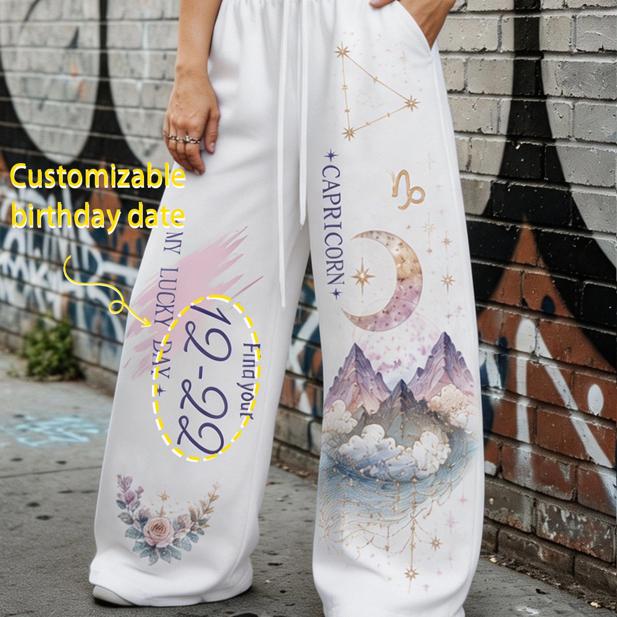 Capricorn Cosmic Series Women T-Shirt & Elasticated Trousers Two-Piece Set