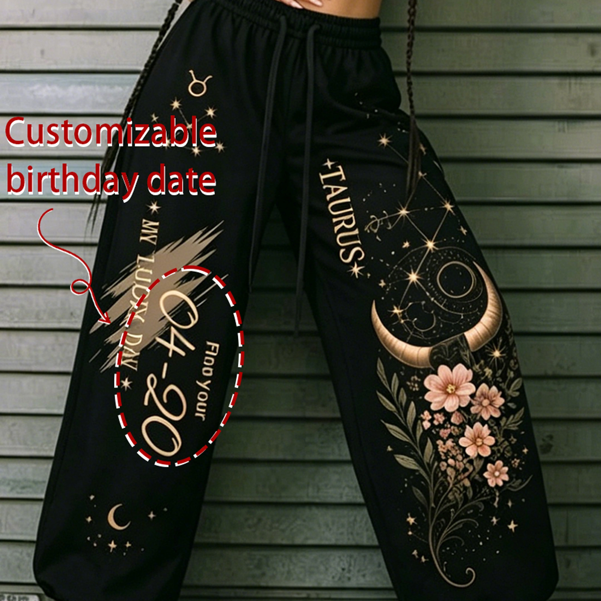 Taurus Zodiac Series Women T-Shirt & Elasticated Trousers Two-Piece Set