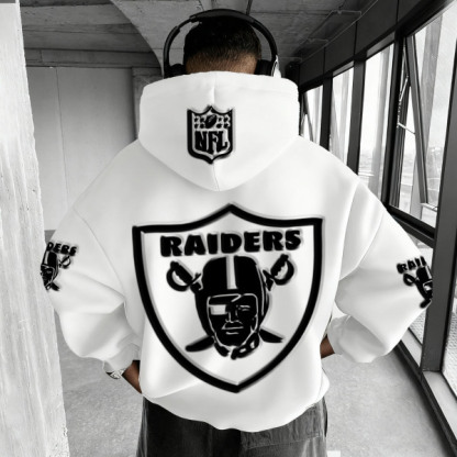 UNISEX RUGBY CHAMPIONSHIP TEAM LOGO PRINT OVERSIZED CASUAL HOODIE