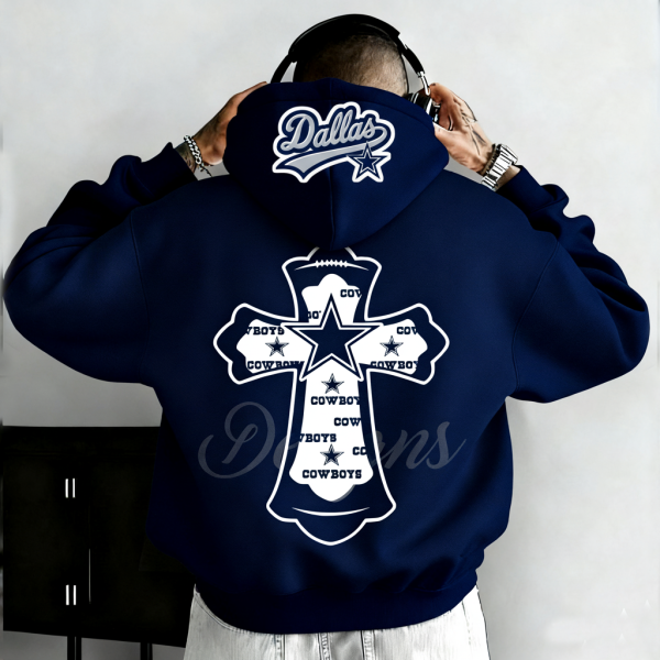 UNISEX RUGBY CHAMPIONSHIP TEAM LOGO PRINT OVERSIZED CASUAL HOODIE