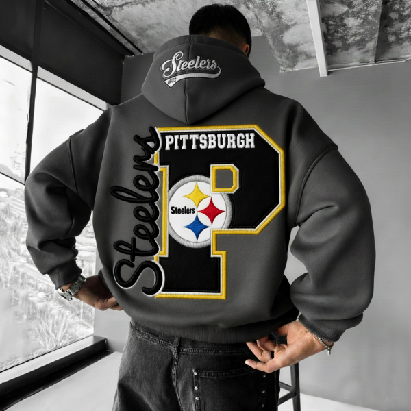 UNISEX RUGBY CHAMPIONSHIP TEAM LOGO PRINT OVERSIZED CASUAL HOODIE