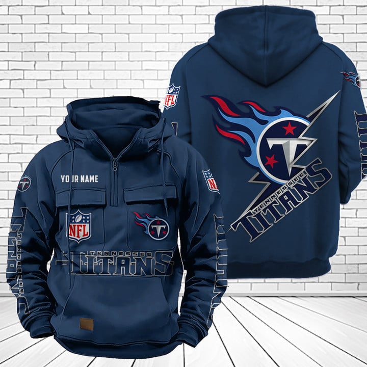 Tennessee Titans Unisex Rugby Team Graphic Streetwear Vintage Plush Hoodie