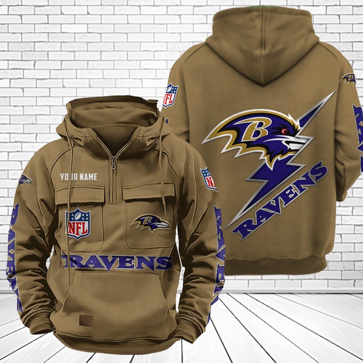 Baltimore Ravens Unisex Rugby Team Graphic Streetwear Vintage Plush Hoodie