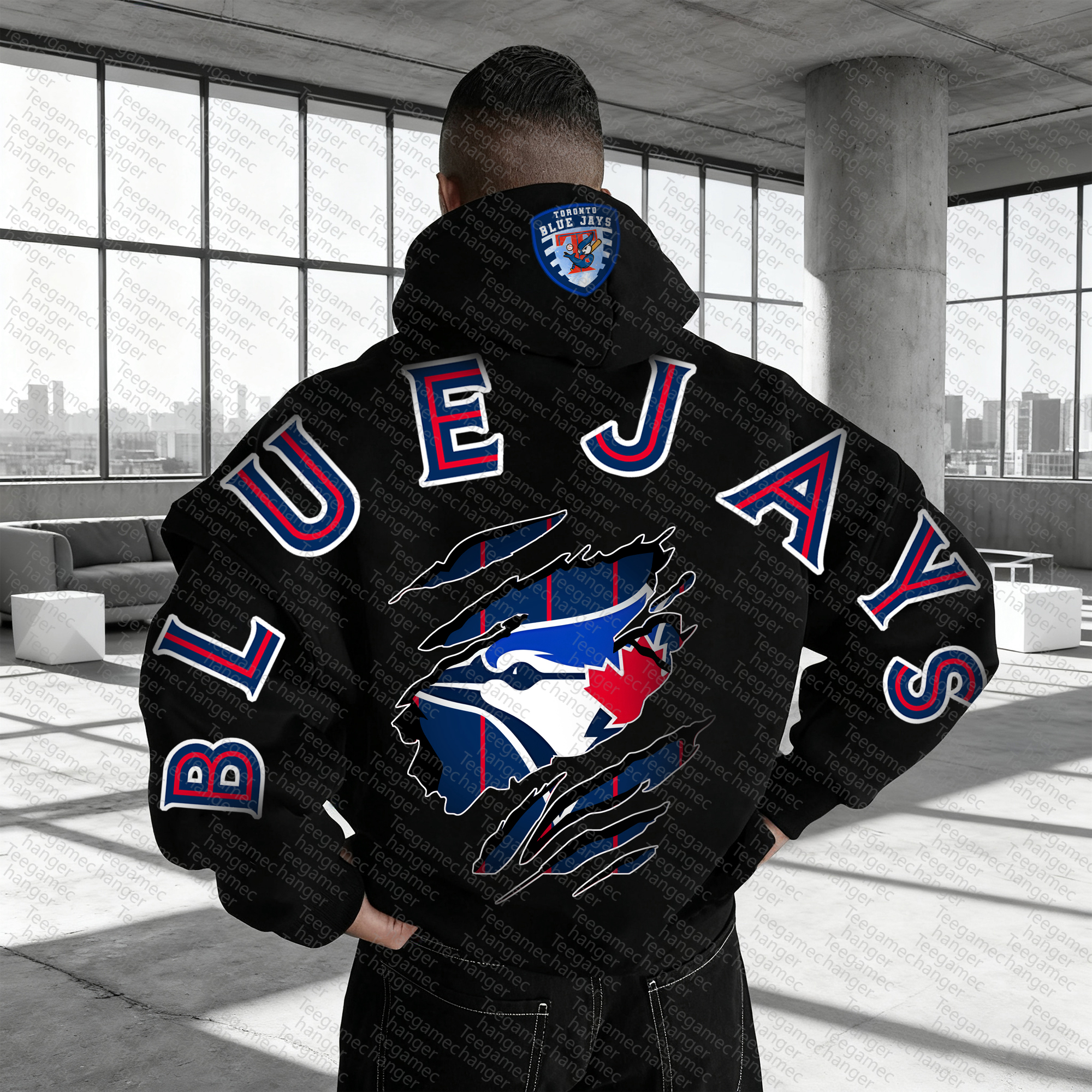 Unisex "Toronto Blue Jays" Graphic Streetwear Vintage Plush Hoodie