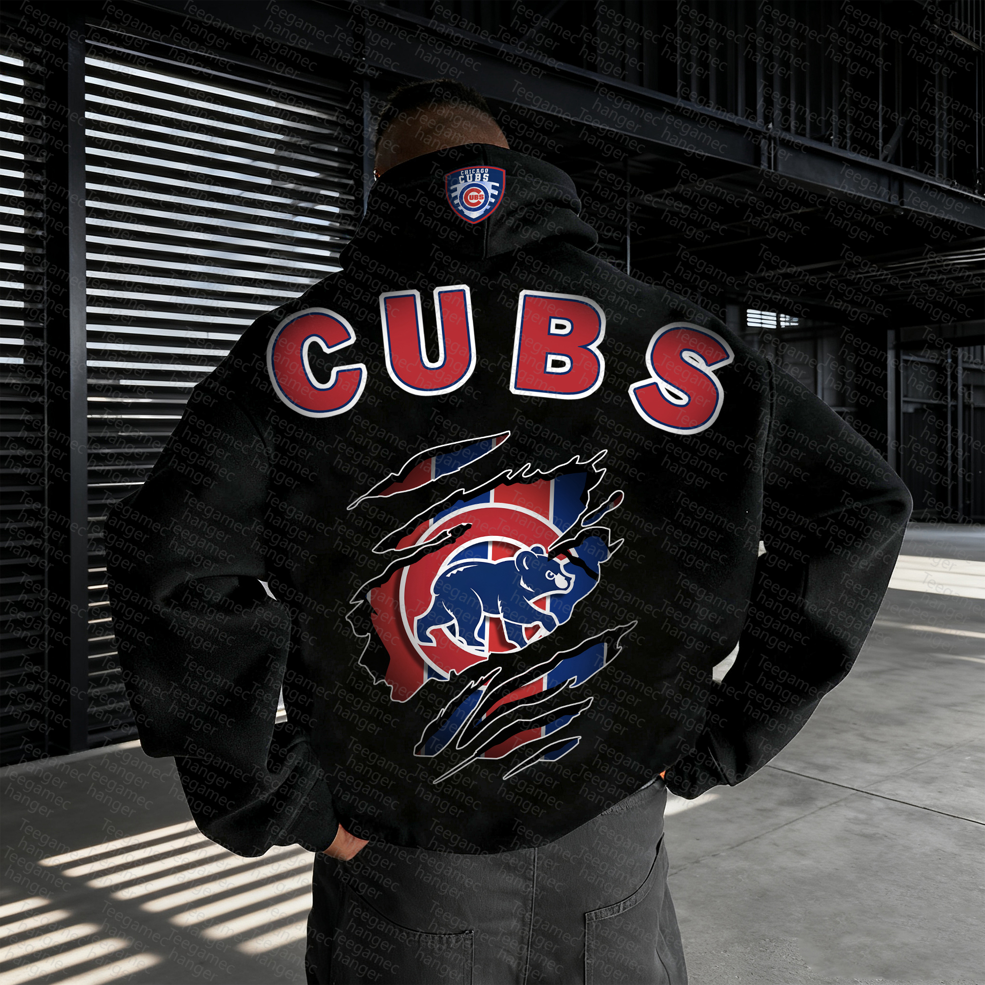 Unisex "Chicago Cubs" Graphic Streetwear Vintage Plush Hoodie