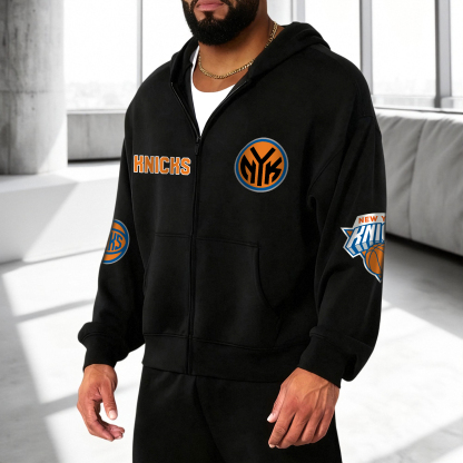 Unisex Graphic Streetwear Vintage Zipper Cardigan Plush Hoodie