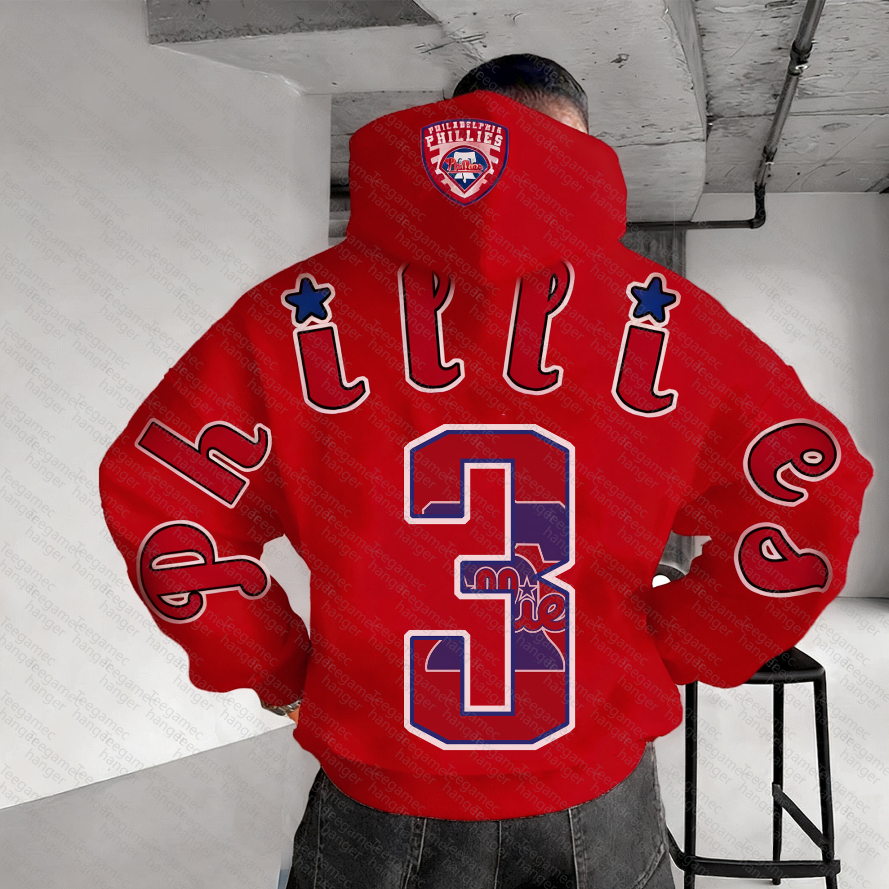 Unisex "MLB" Graphic Streetwear Vintage Plush Hoodie