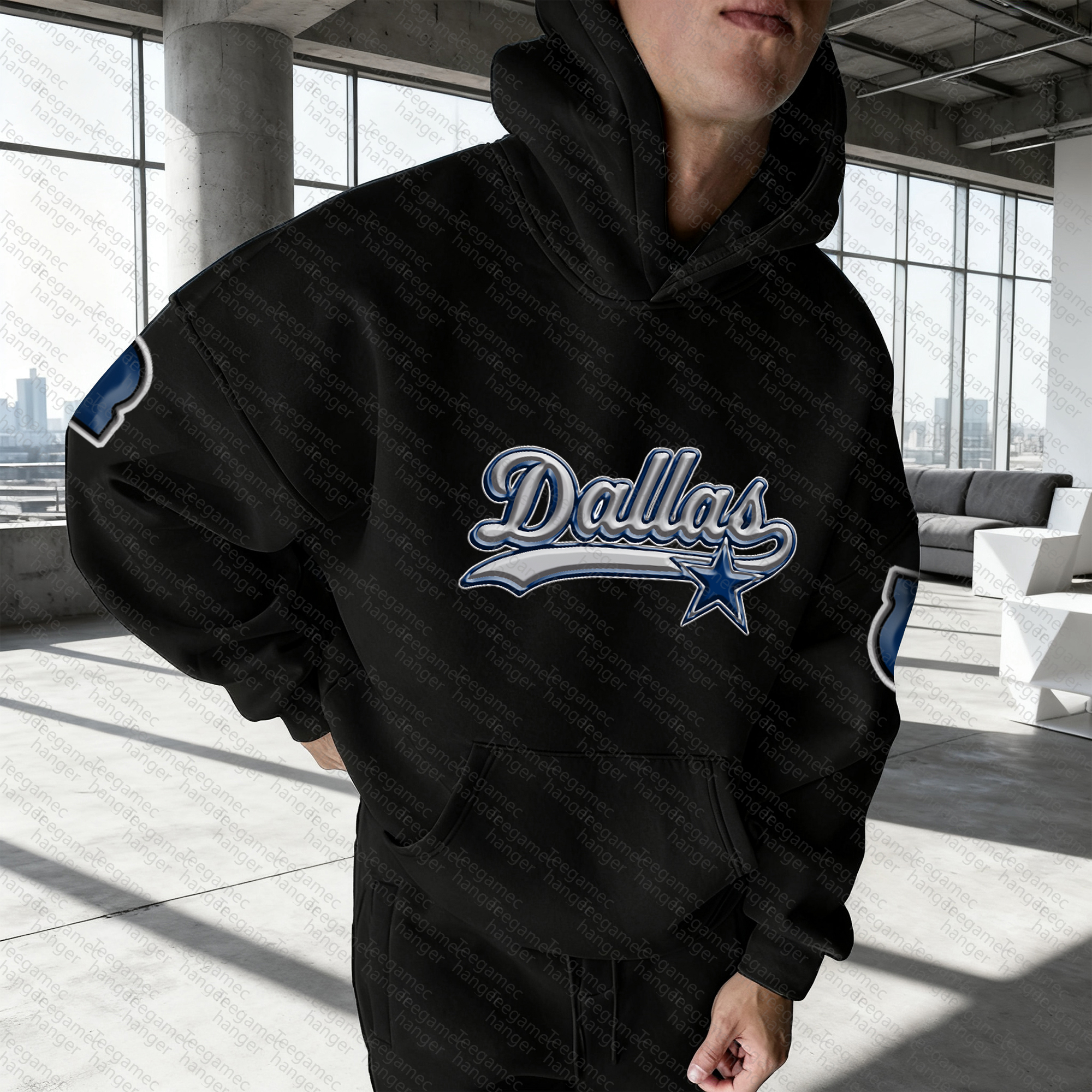 Unisex "Dallas Cowboys" Graphic Streetwear Vintage Plush Hoodie