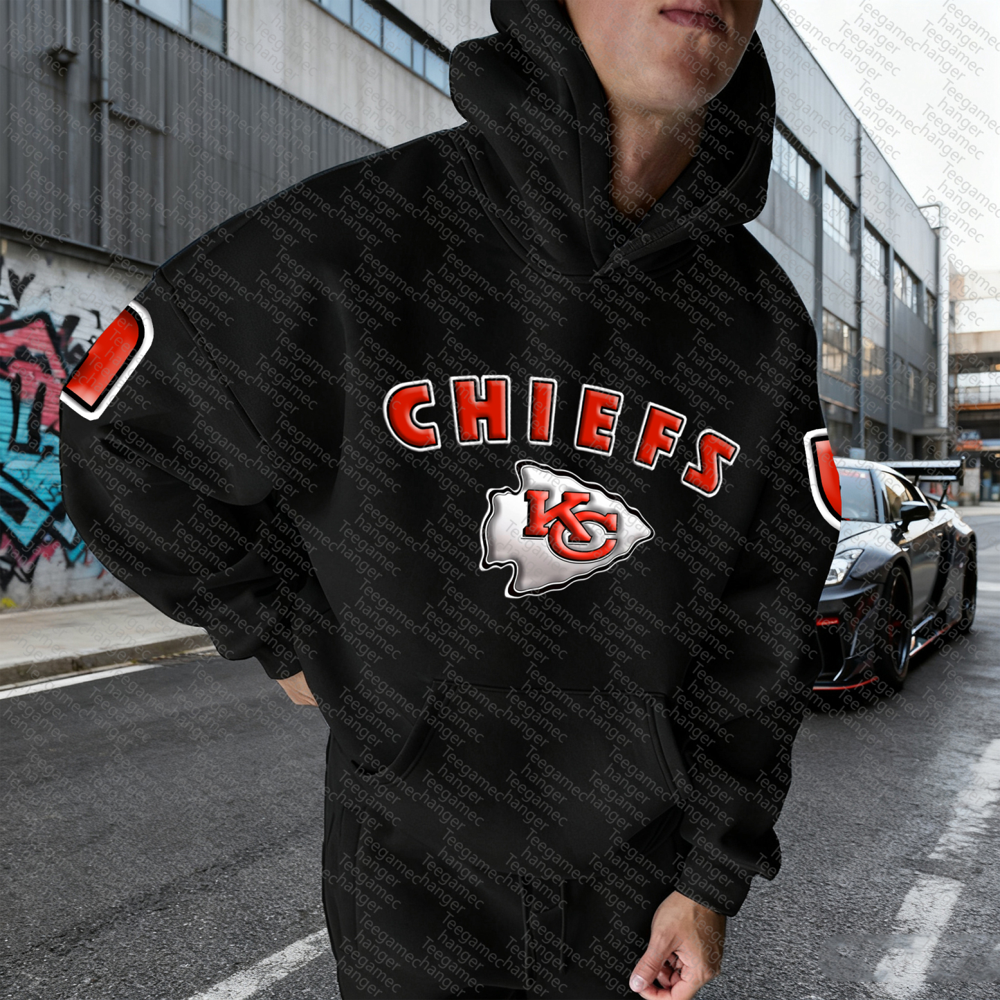 Unisex "Kansas City Chiefs" Graphic Streetwear Vintage Plush Hoodie
