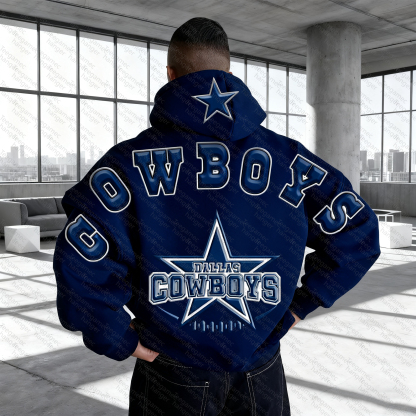 Unisex "Dallas Cowboys" Graphic Streetwear Vintage Plush Hoodie