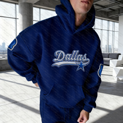 Unisex "Dallas Cowboys" Graphic Streetwear Vintage Plush Hoodie