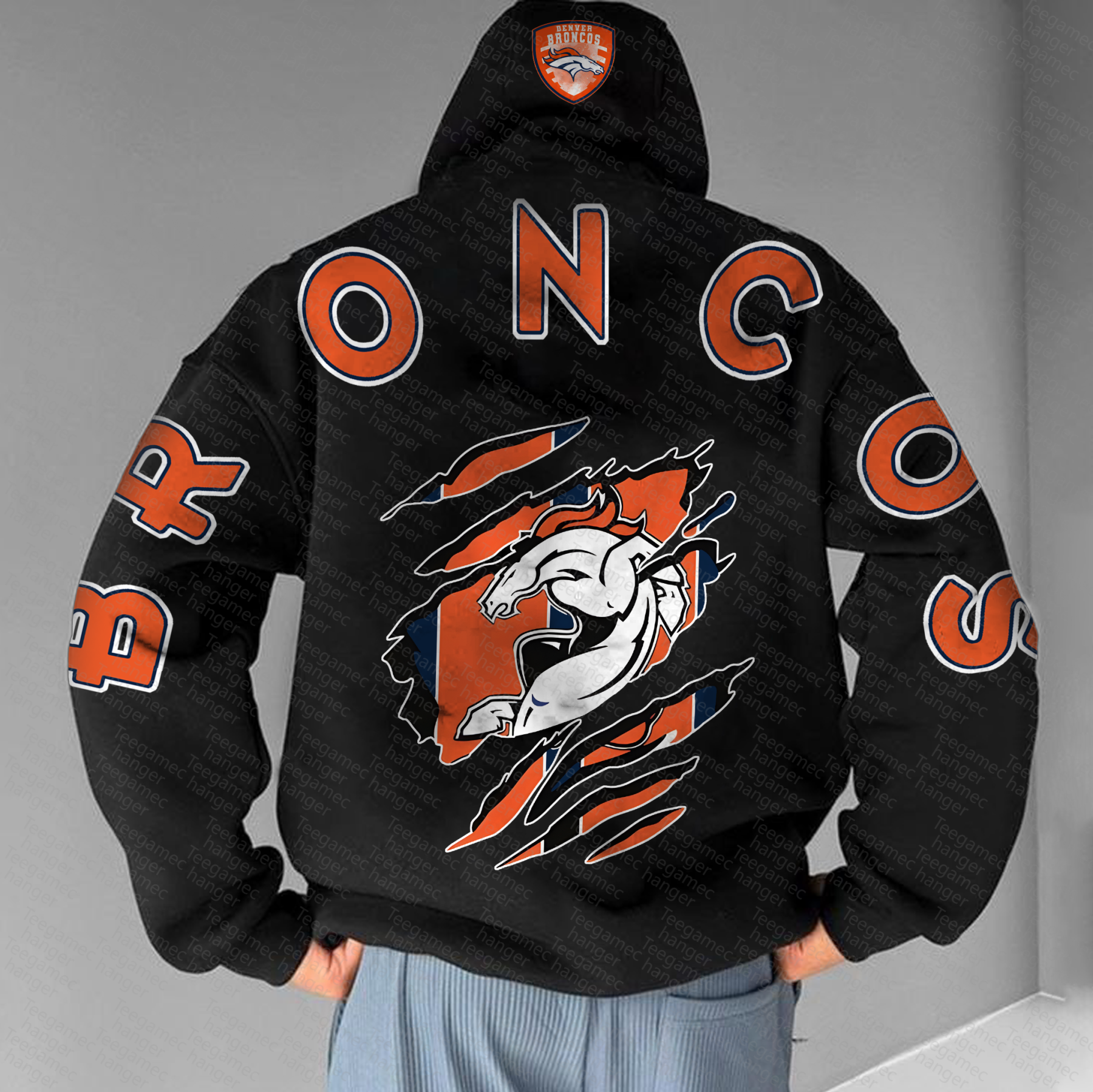 Unisex "NFL" Graphic Streetwear Vintage Plush Hoodie