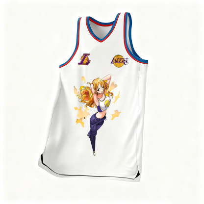 Unisex Vintage Basketball uniform丨 Lakers X One Piece 