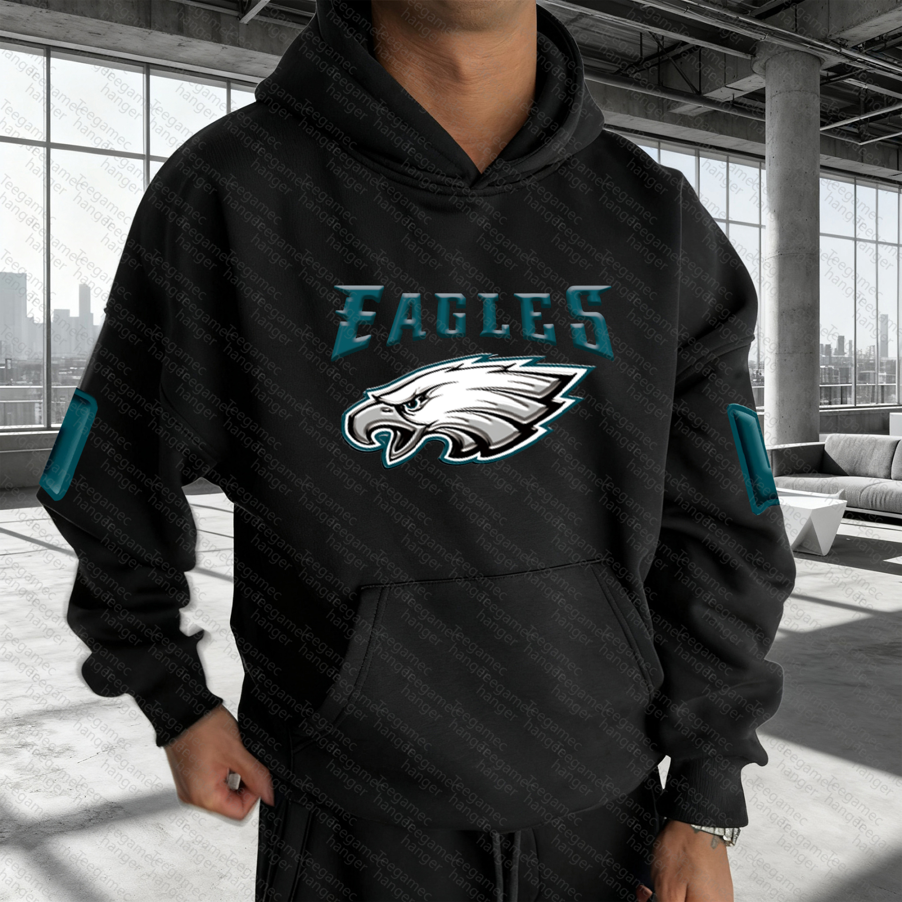 Unisex "Philadelphia Eagles" Graphic Streetwear Vintage Plush Hoodie