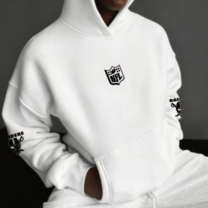 UNISEX RUGBY CHAMPIONSHIP TEAM LOGO PRINT OVERSIZED CASUAL HOODIE