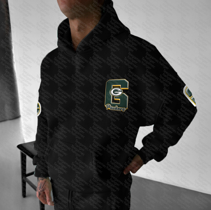 Unisex "Green Bay Packers" Graphic Streetwear Vintage Plush Hoodie
