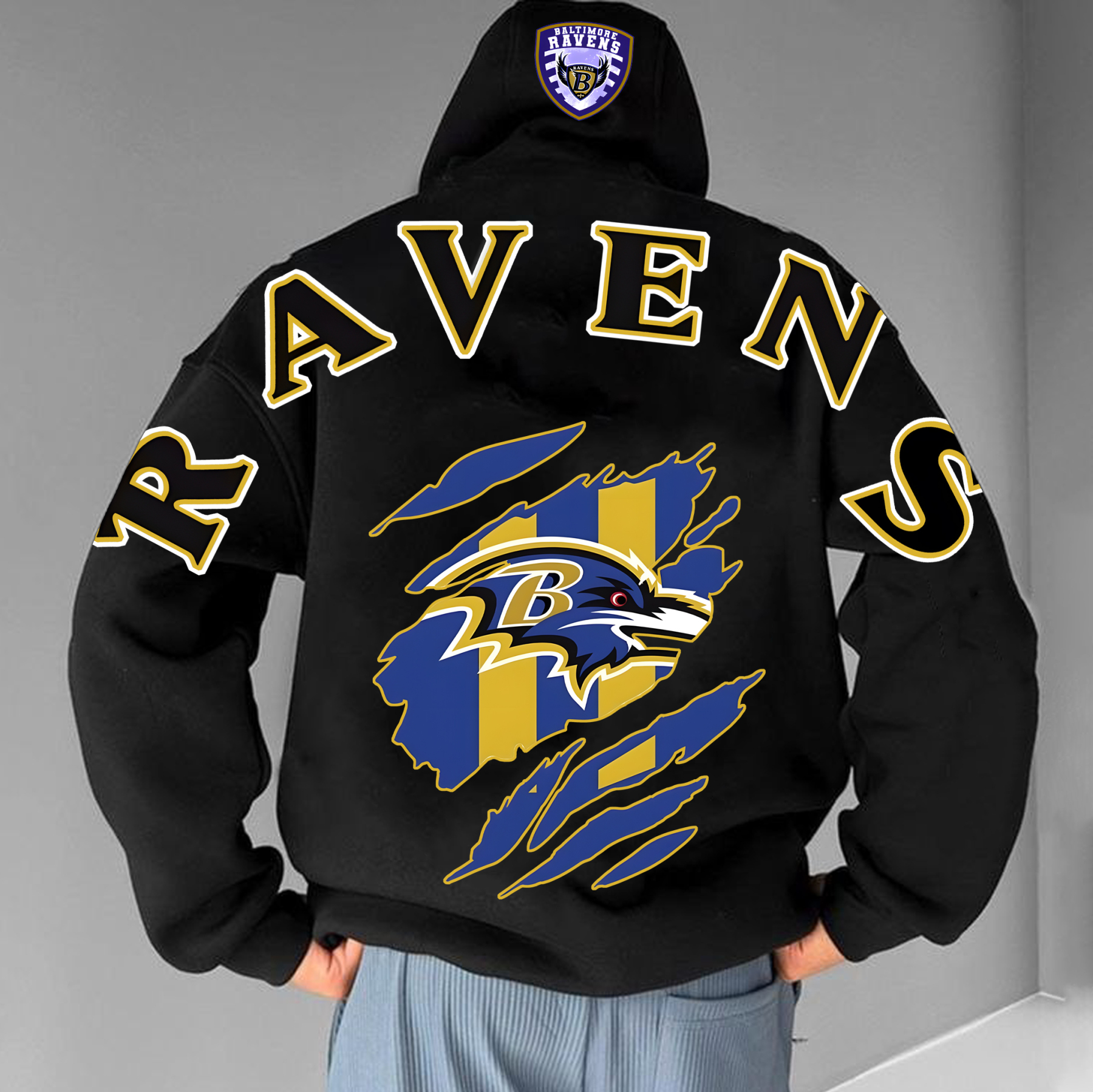 Unisex "NFL" Graphic Streetwear Vintage Plush Hoodie