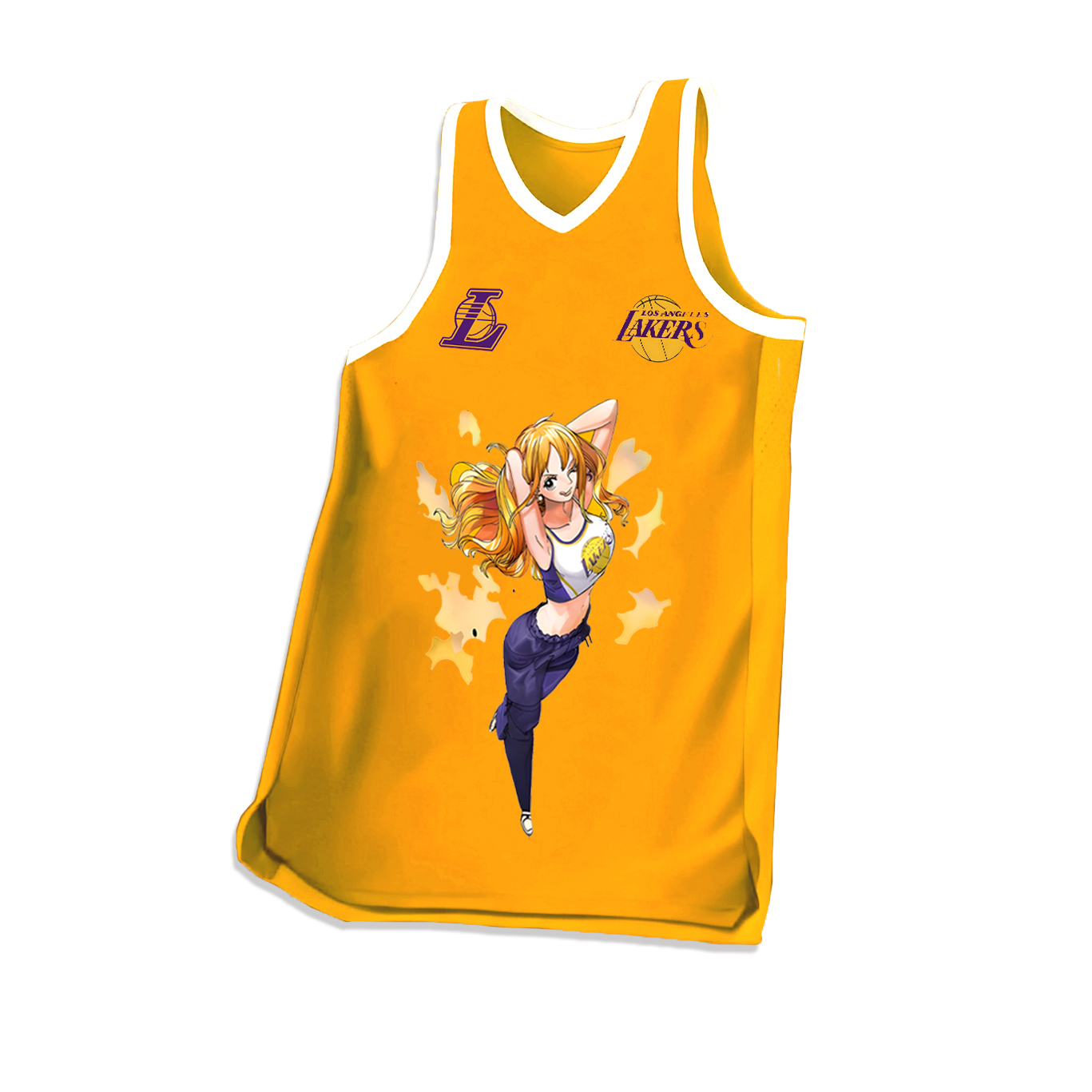 Unisex Vintage Basketball uniform丨 Lakers X One Piece