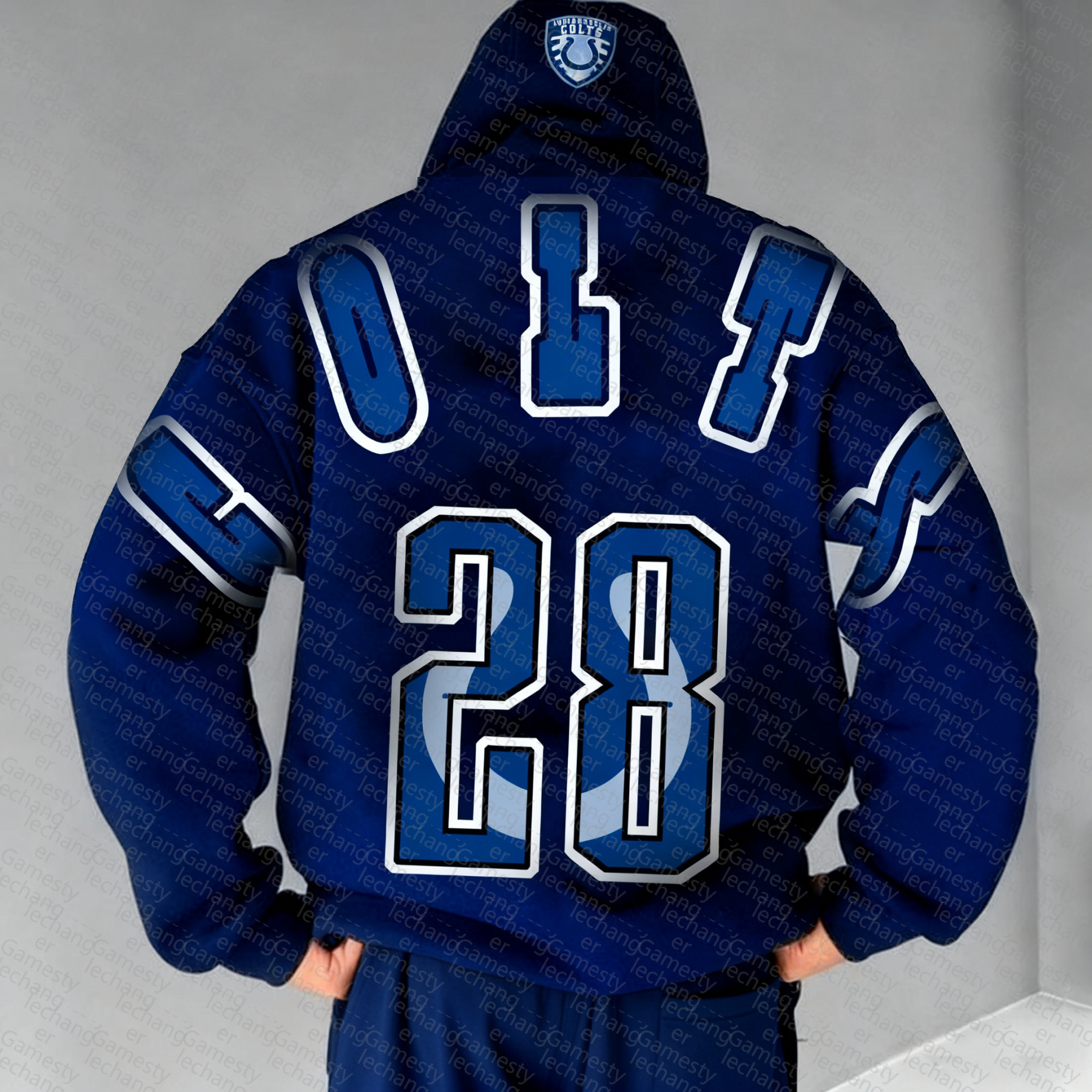 Unisex "NFL" Graphic Streetwear Vintage Plush Hoodie