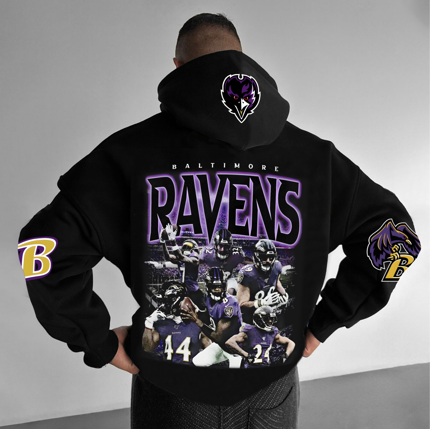 Unisex Football Print Casual Oversized Hoodie