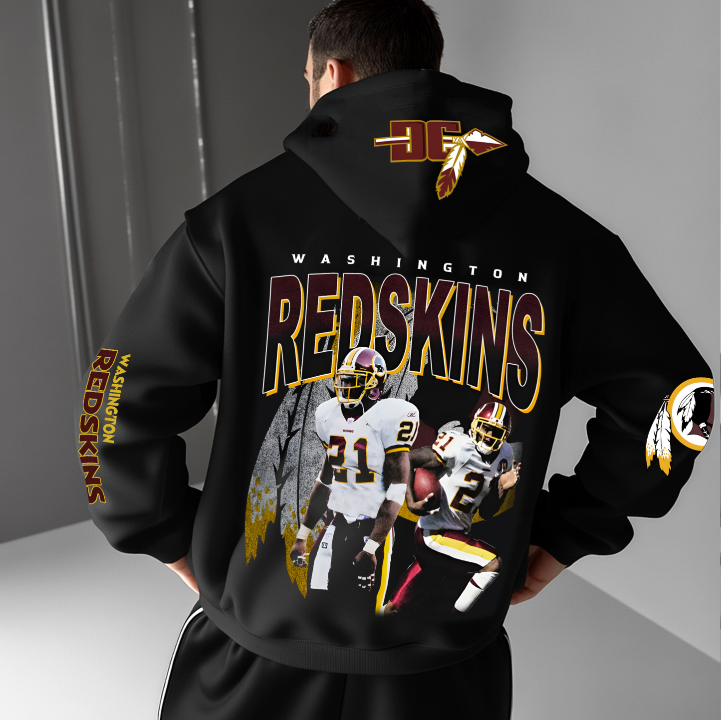 Unisex Football Print Casual Oversized Hoodie