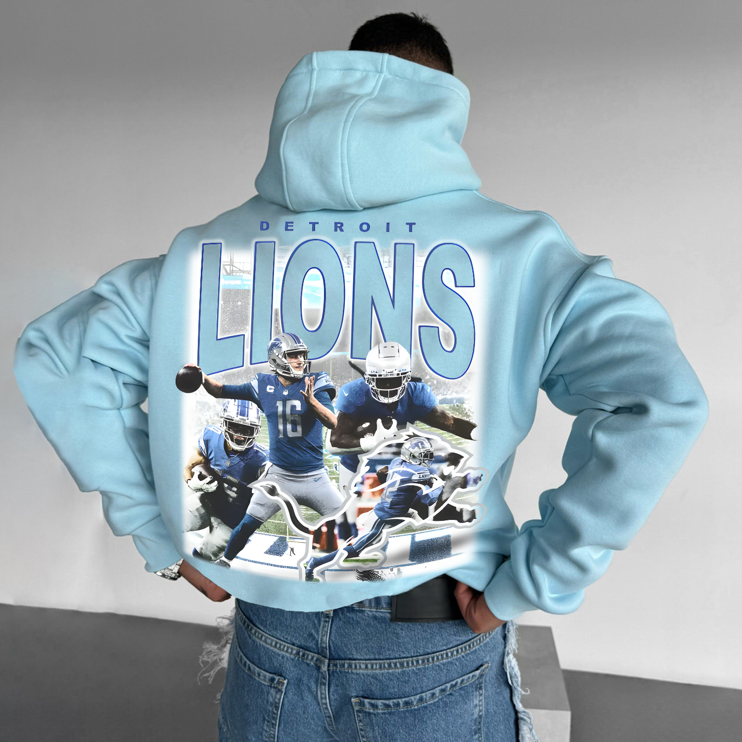 Men's Casual Ball Game Retro Print Hoodie