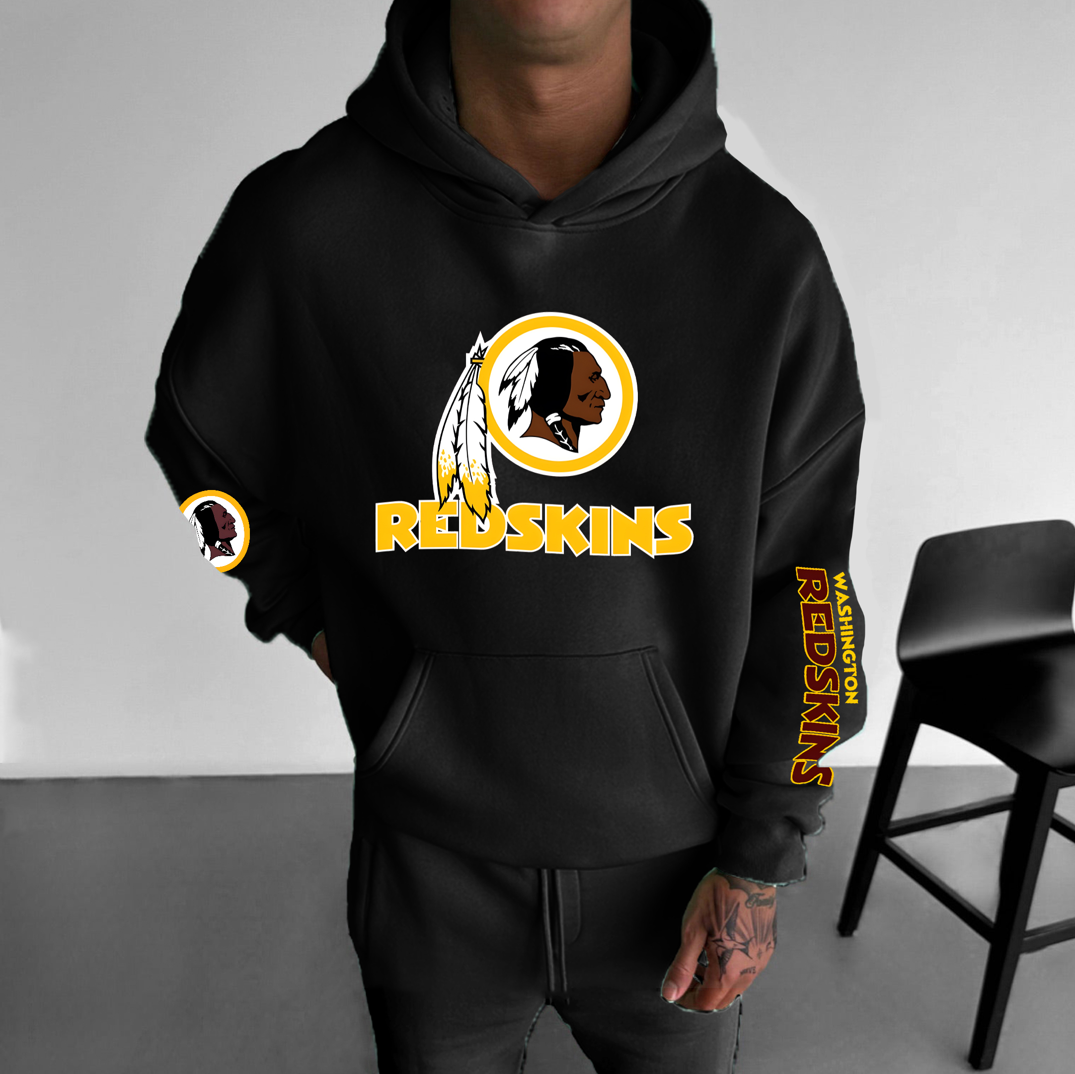 Unisex Football Print  Casual Oversized Hoodie