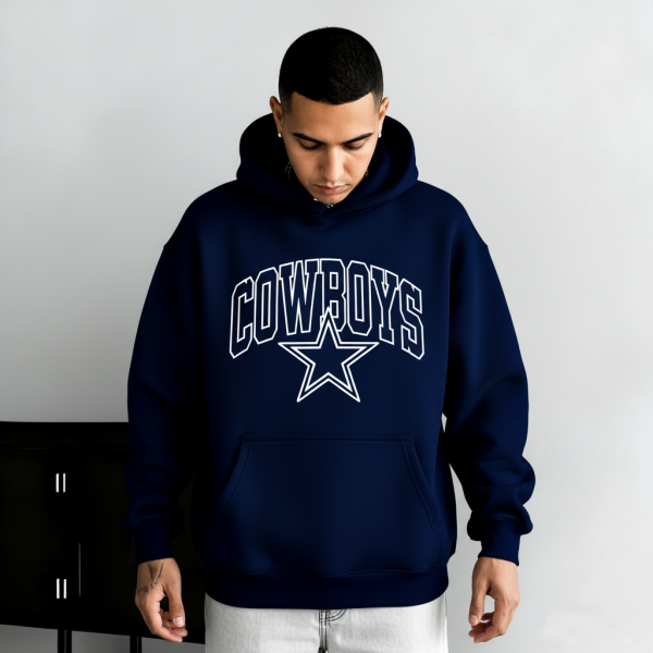 UNISEX RUGBY CHAMPIONSHIP TEAM LOGO PRINT OVERSIZED CASUAL HOODIE