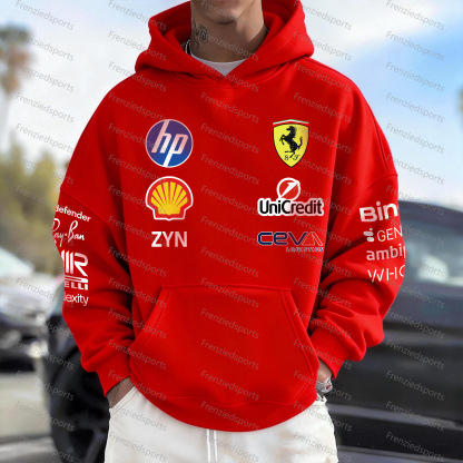Unisex "F1" Graphic Streetwear Vintage Plush Hoodie