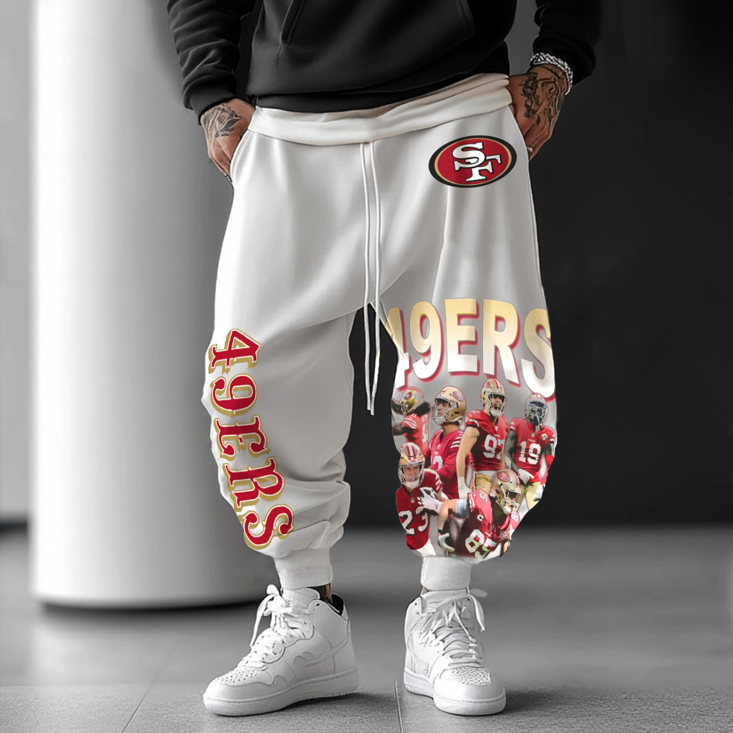 Unisex Oversized Football Harem Pants