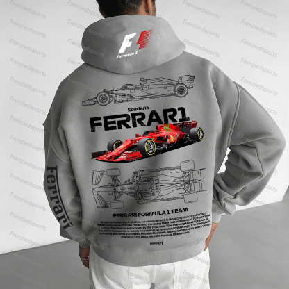 Unisex "F1" Graphic Streetwear Vintage Plush Hoodie
