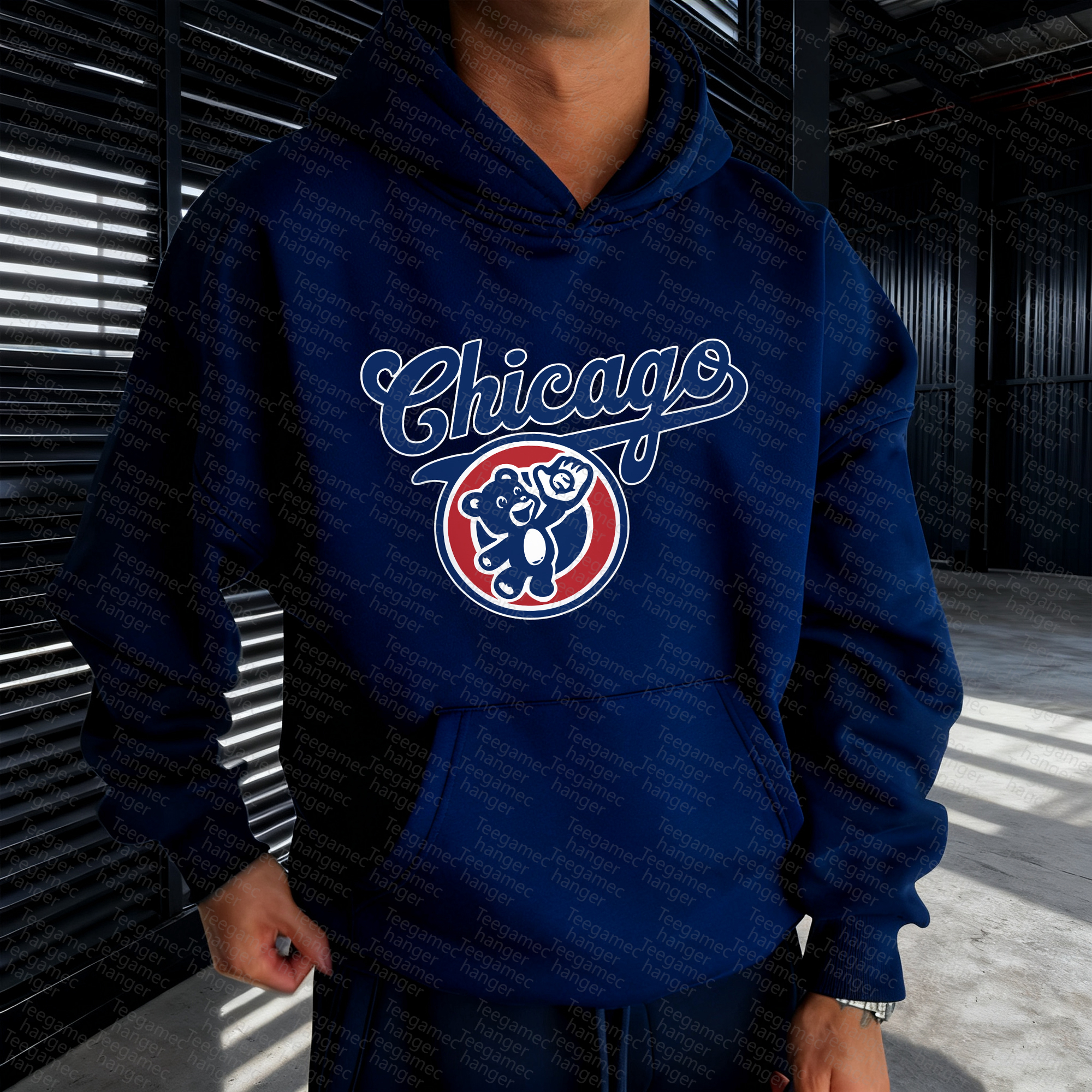 Unisex "Chicago Cubs" Graphic Streetwear Vintage Plush Hoodie