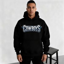 UNISEX RUGBY CHAMPIONSHIP TEAM LOGO PRINT OVERSIZED CASUAL HOODIE