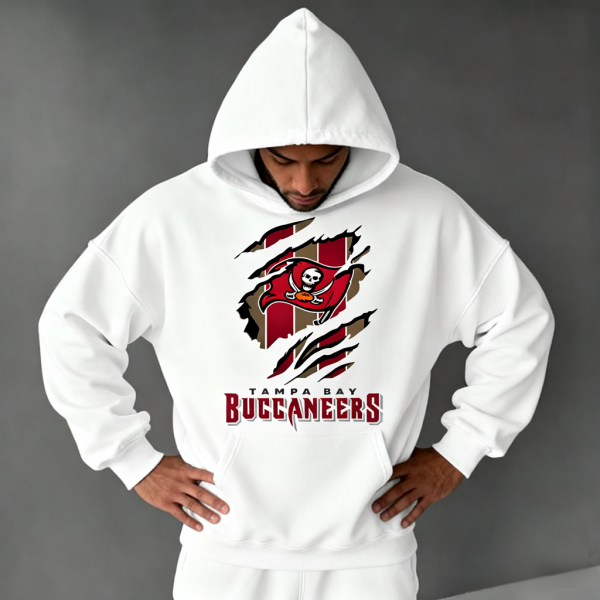 UNISEX RUGBY GRAPHIC STREETWEAR VINTAGE PLUSH HOODIE