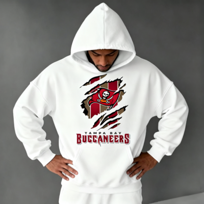 UNISEX RUGBY GRAPHIC STREETWEAR VINTAGE PLUSH HOODIE