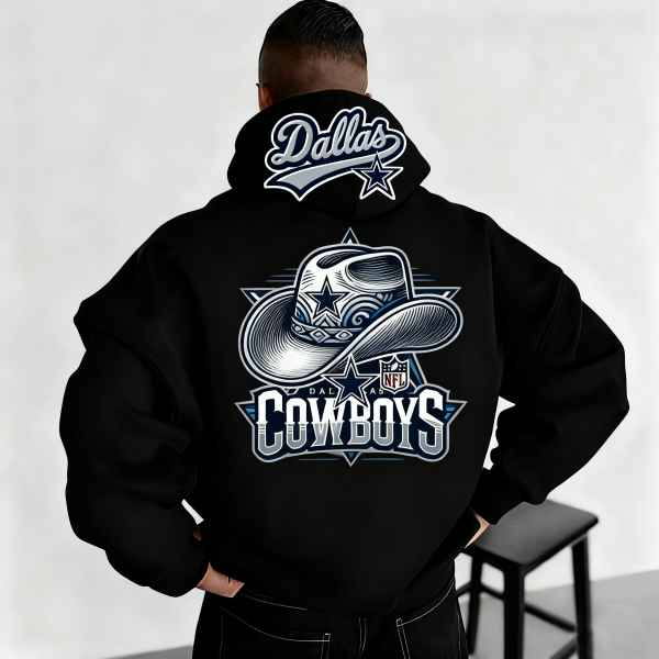 UNISEX RUGBY CHAMPIONSHIP TEAM LOGO PRINT OVERSIZED CASUAL HOODIE