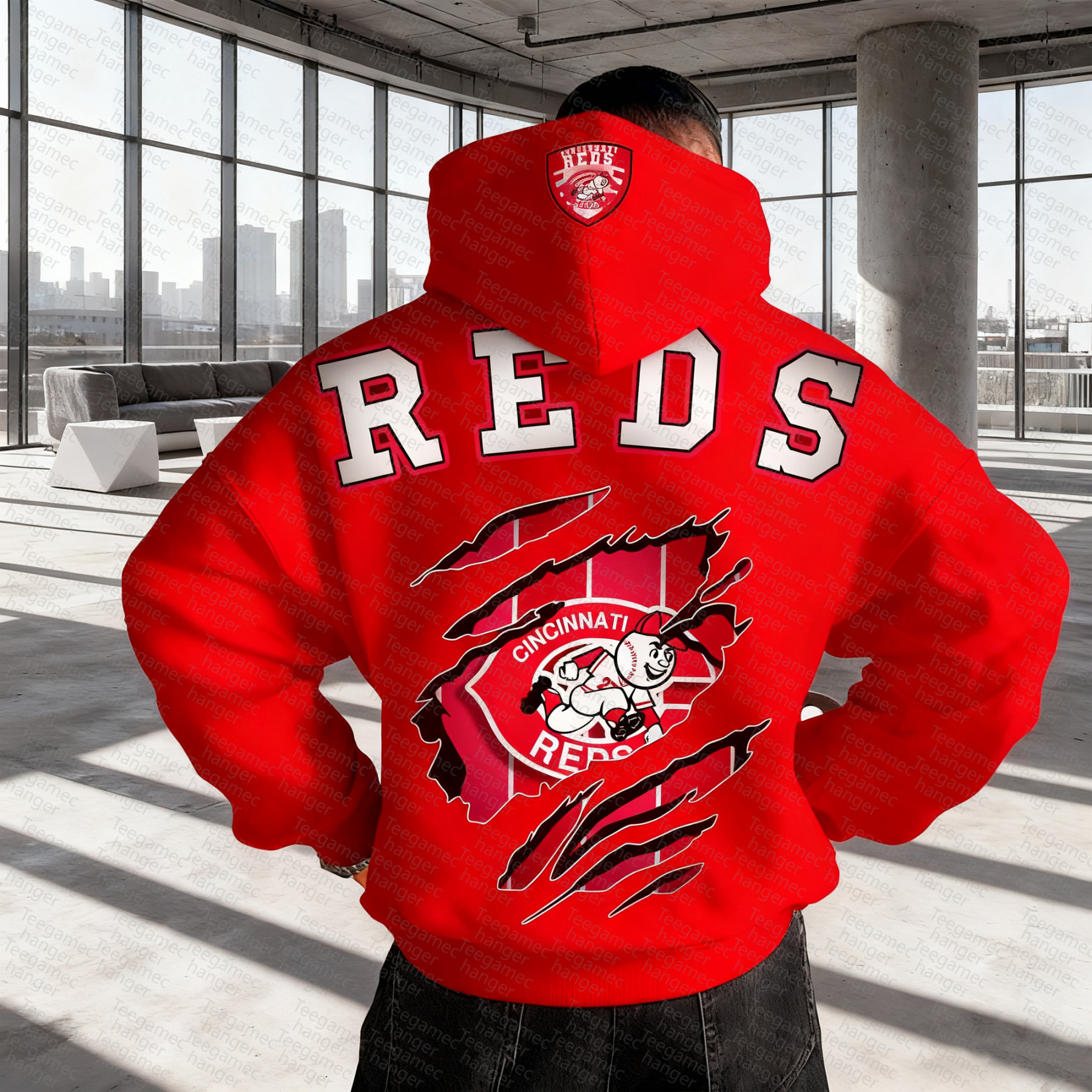 Unisex "MLB" Graphic Streetwear Vintage Plush Hoodie