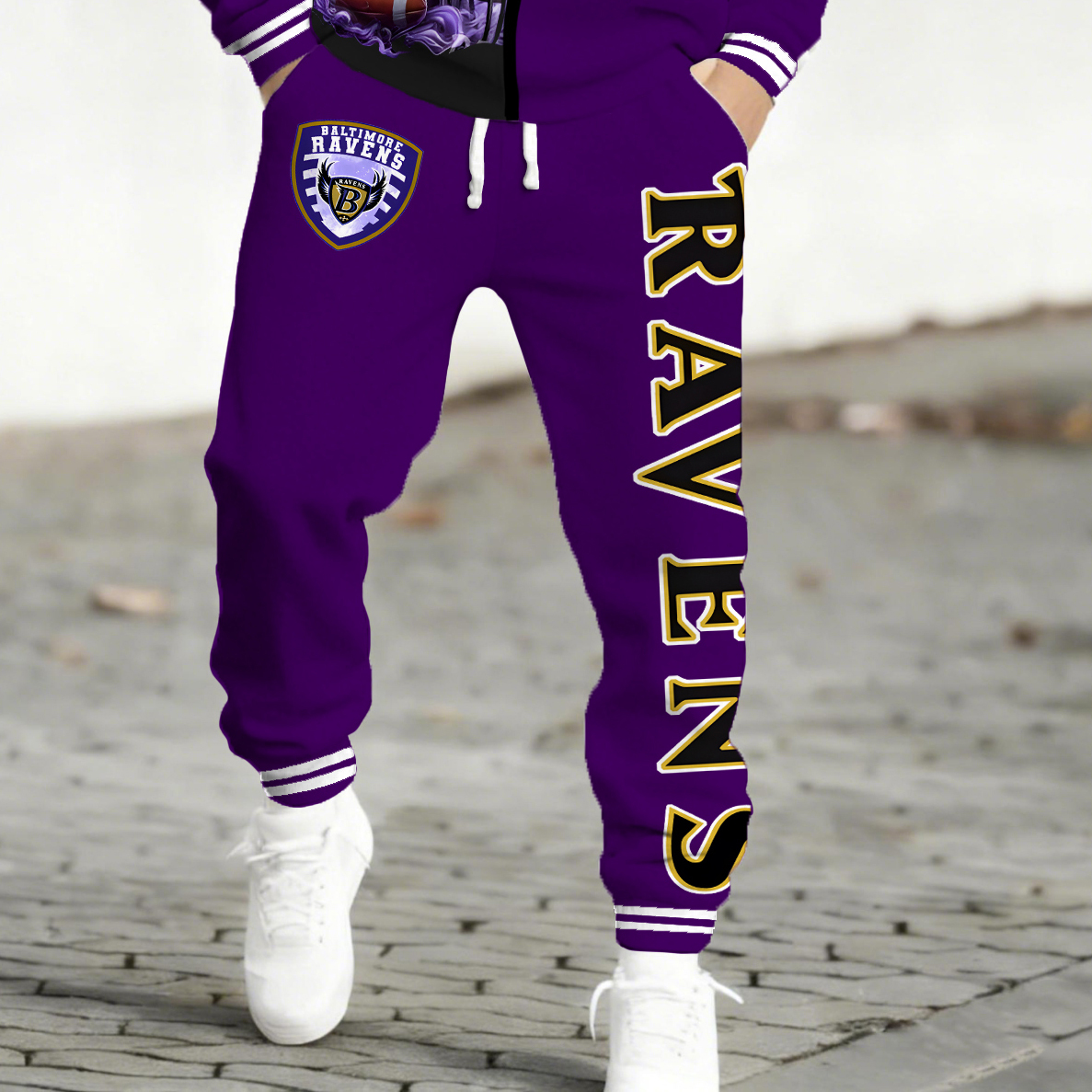 “Baltimore Ravens” Zip-up Jacket, Pants and 2-Piece Set