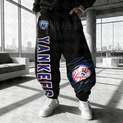Unisex "New York Yankees" Casual  Streetwear  Plush Pants