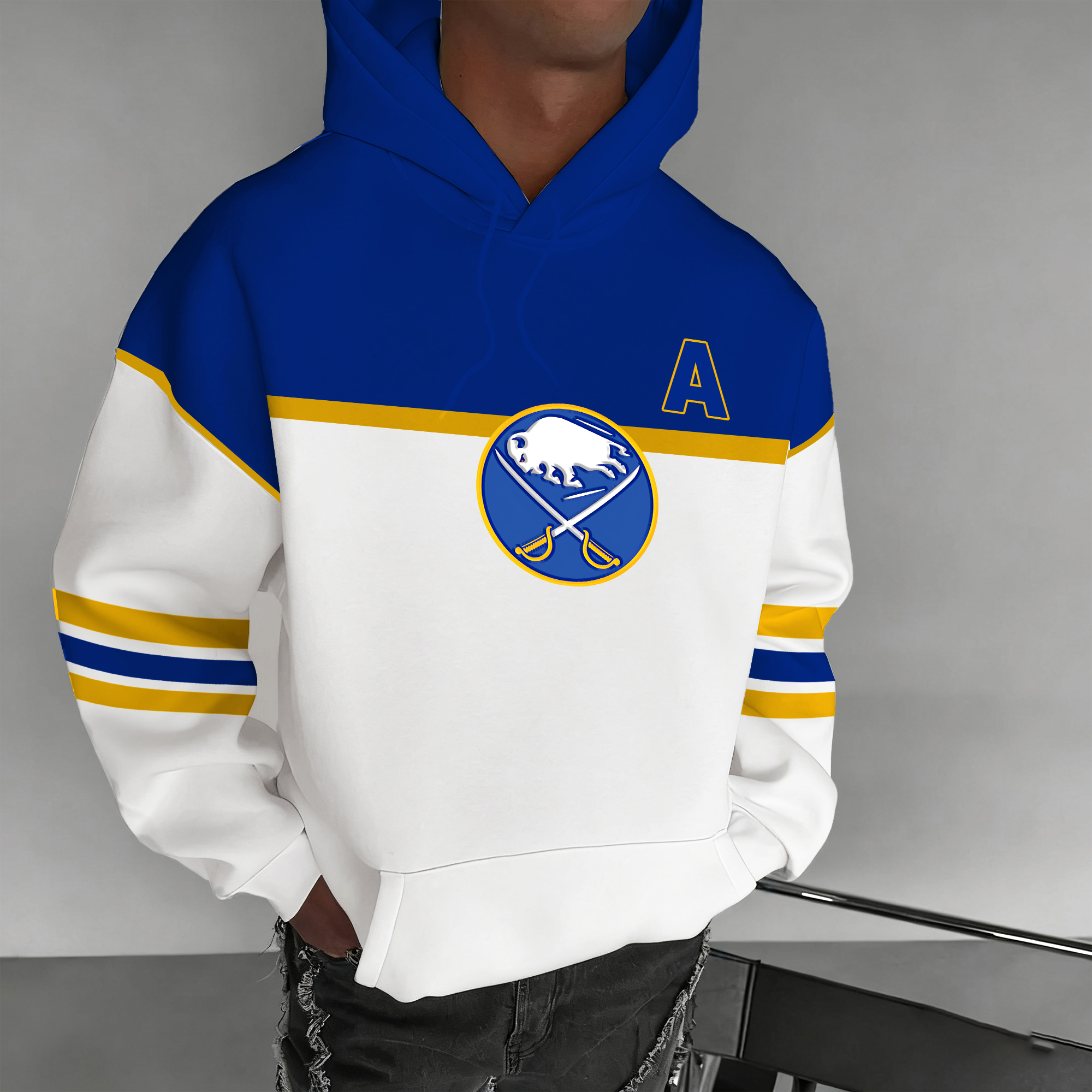 Unisex "Buffalo Sabres" Graphic Streetwear Vintage Plush Hoodie