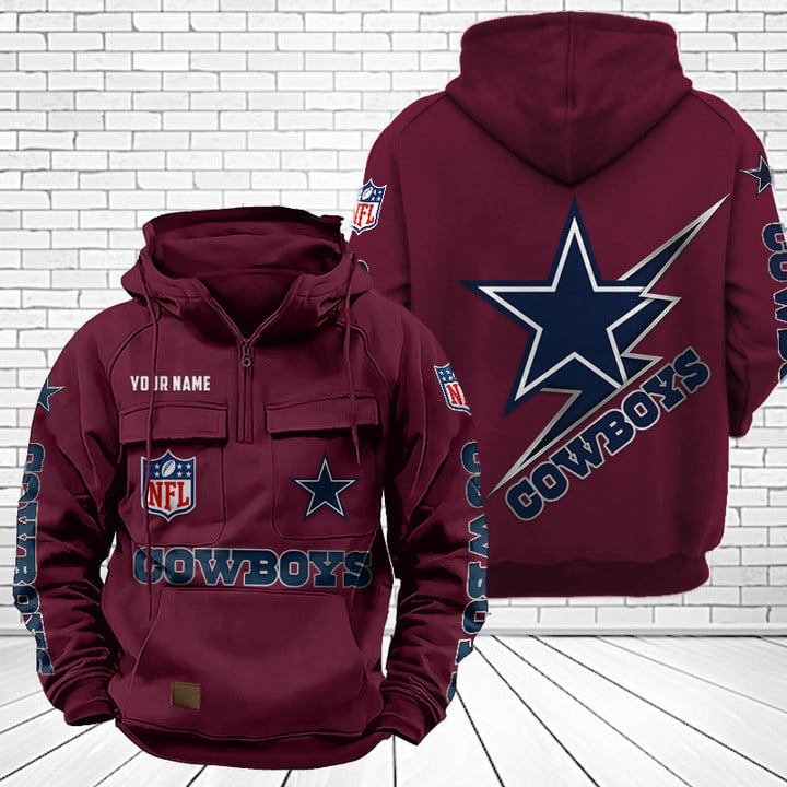 Dallas Cowboys Unisex Rugby Team Graphic Streetwear Vintage Plush Hoodie