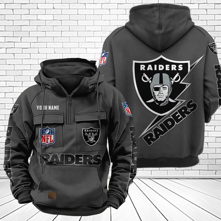 Las Vegas Raiders Unisex Rugby Team Graphic Streetwear Vintage Plush Hoodie