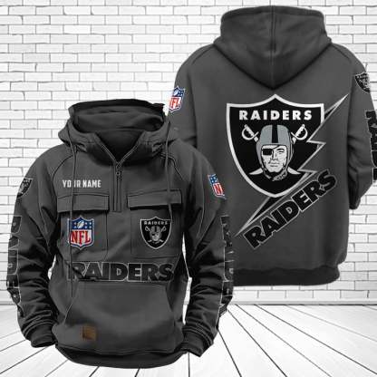 Las Vegas Raiders Unisex Rugby Team Graphic Streetwear Vintage Plush Hoodie