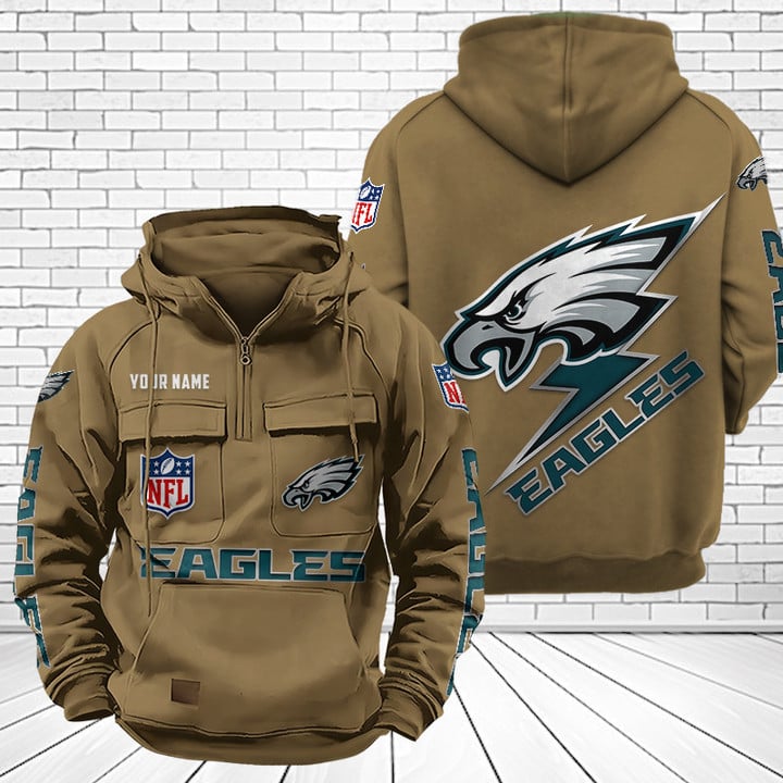 Philadelphia Eagles Unisex Rugby Team Graphic Streetwear Vintage Plush Hoodie