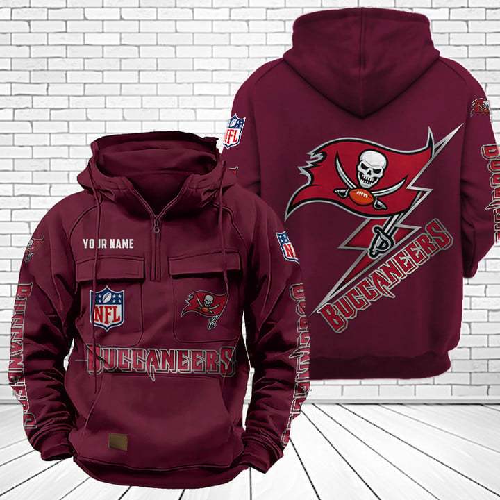 Tampa Bay Buccaneers Unisex Rugby Team Graphic Streetwear Vintage Plush Hoodie