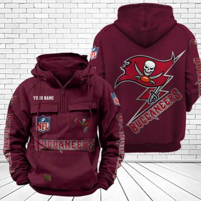 Tampa Bay Buccaneers Unisex Rugby Team Graphic Streetwear Vintage Plush Hoodie