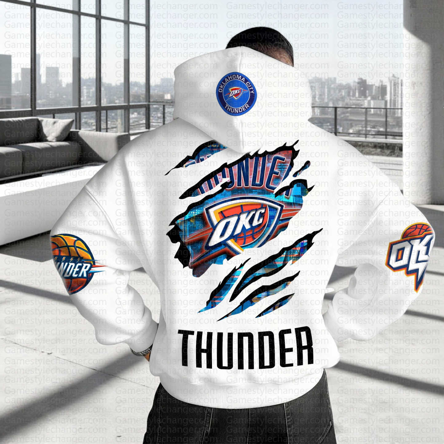 Unisex "NBA" Graphic Streetwear Vintage Plush Hoodie