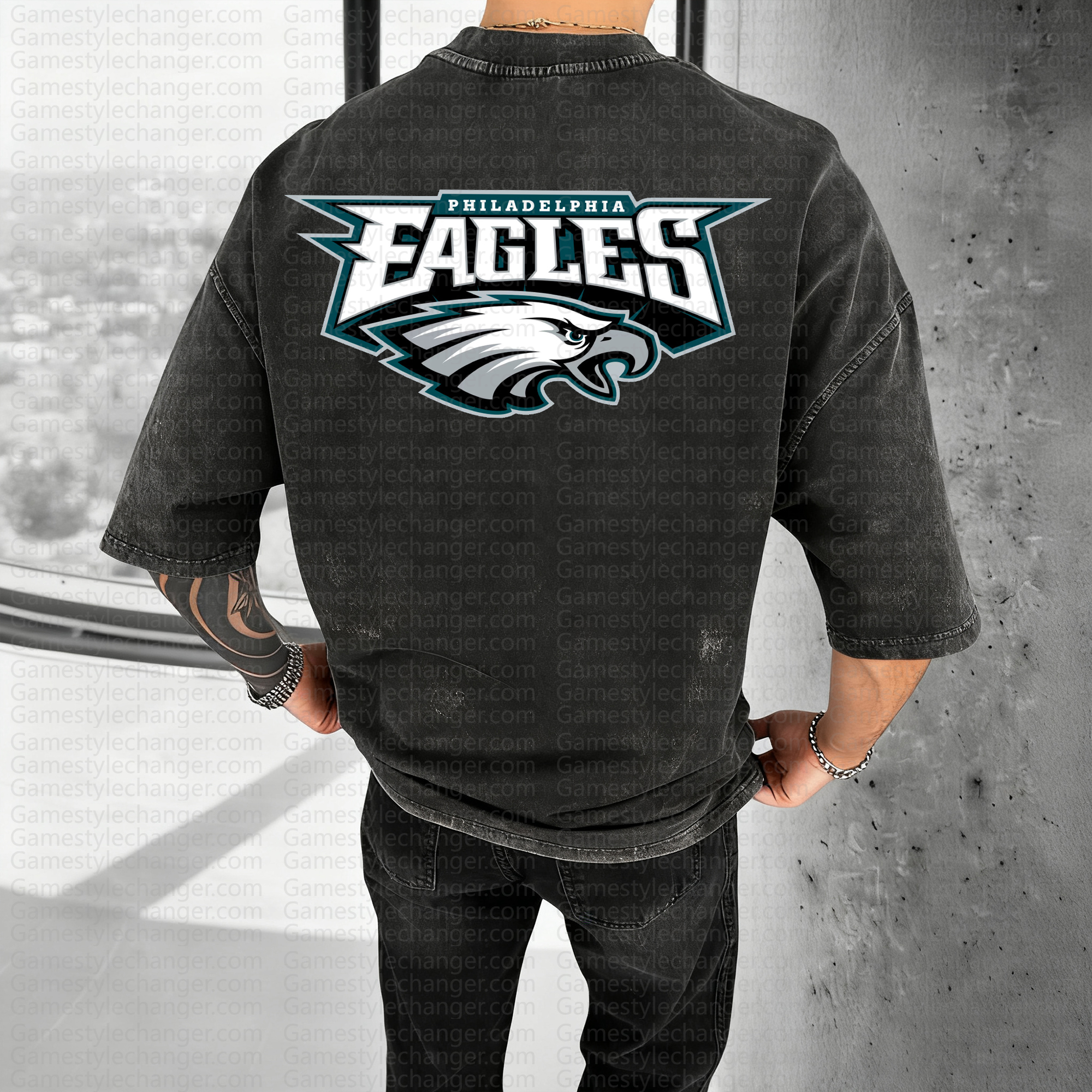 Unisex Anime Style Vintage Washed T-Shirt