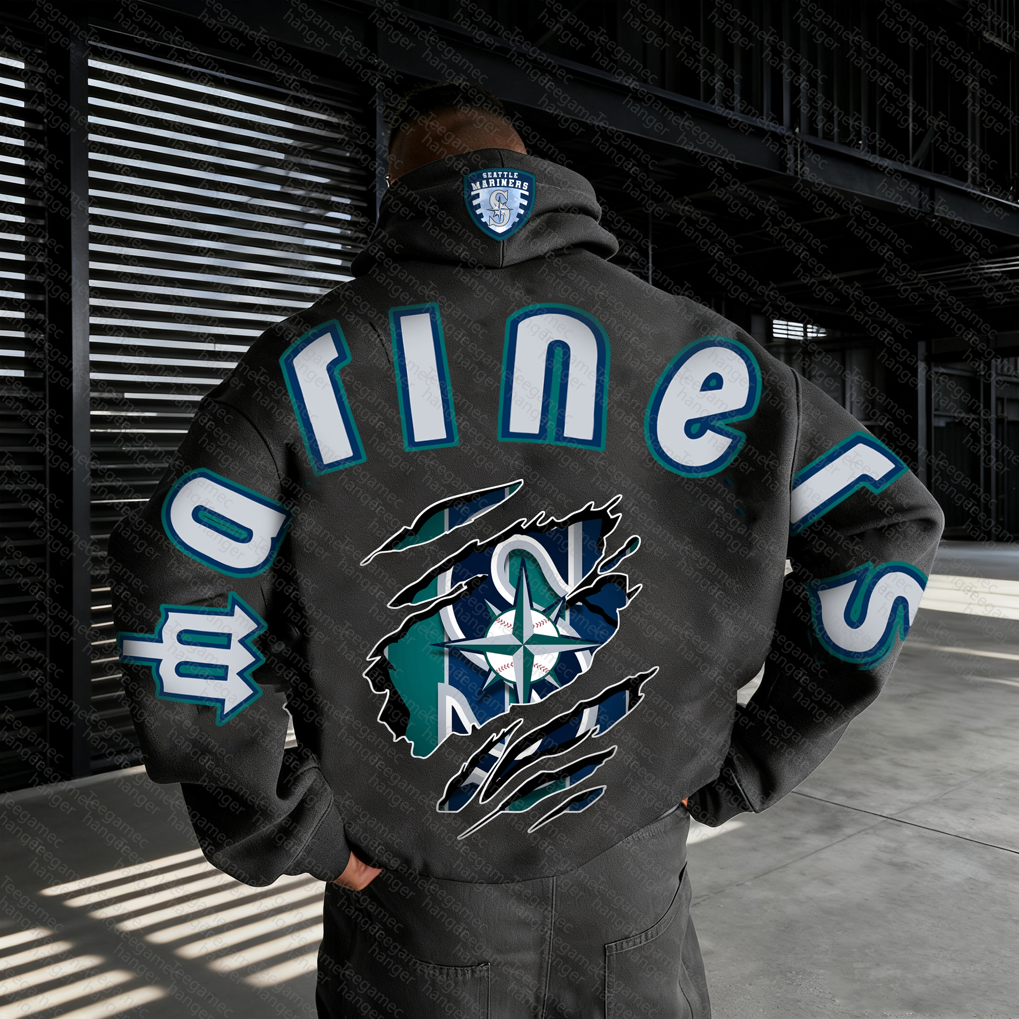 Unisex "Seattle Mariners" Graphic Streetwear Vintage Plush Hoodie